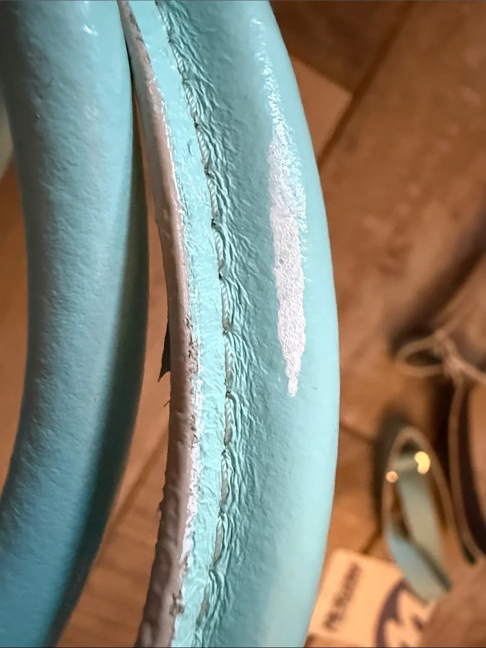 McKlein Sky Blue Rolling Leather Computer Bag Top-Handle & Shoulder Strap